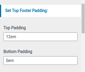 set footer Section