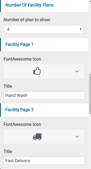 set Facility section