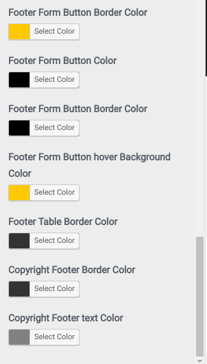 set Footer section