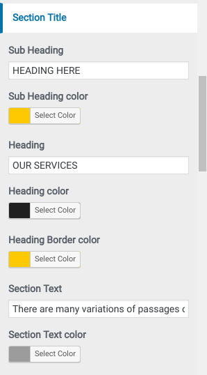 set services Section