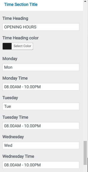 set time section