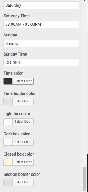 set time section