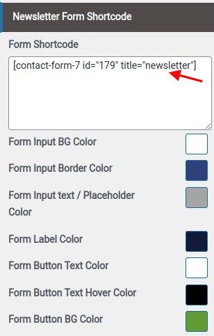 set contact section