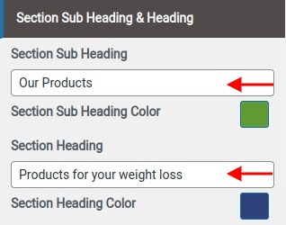 set contact section