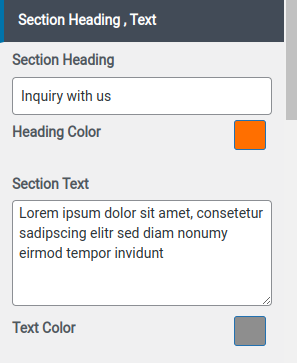 set contact section