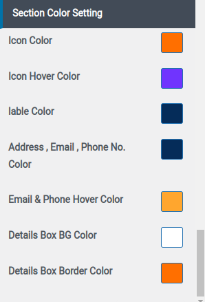 set contact section