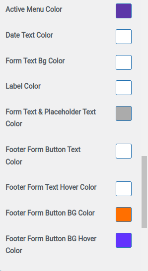 set Footer section