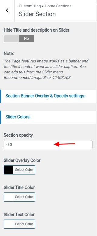 set slider