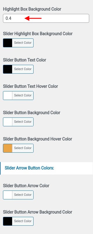 set slider